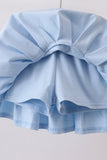 Blue Hydrangea Bow Skorts Set Aaria Tees