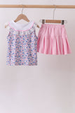 Floral Lace Skirt Set Aaria Tees