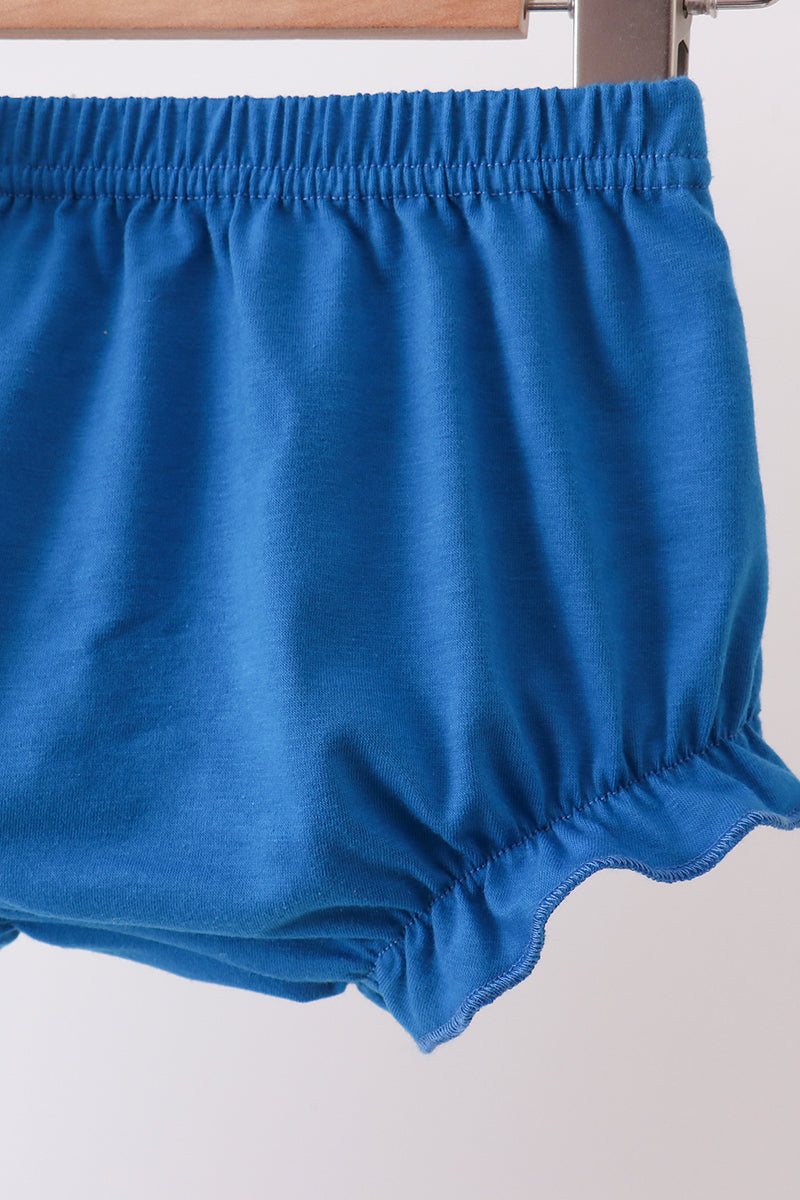 Blue Castle Smocked Ruffle Bloomer Set - Aaria Tees Aaria Tees