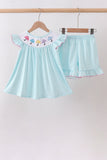 Blue Umbrella Smocked Set Aaria Tees