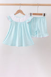Blue Umbrella Smocked Set Aaria Tees