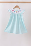 Blue Umbrella Smocked Dress Aaria Tees