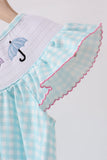 Blue Umbrella Smocked Dress Aaria Tees