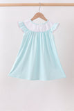 Blue Umbrella Smocked Dress Aaria Tees