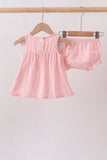Pink Princess Embroidered Jacquard Bloomer Set - Aaria Tees Aaria Tees
