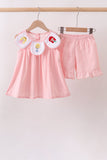 Pink Princess Embroidered Jacquard Set - Aaria Tees Aaria Tees