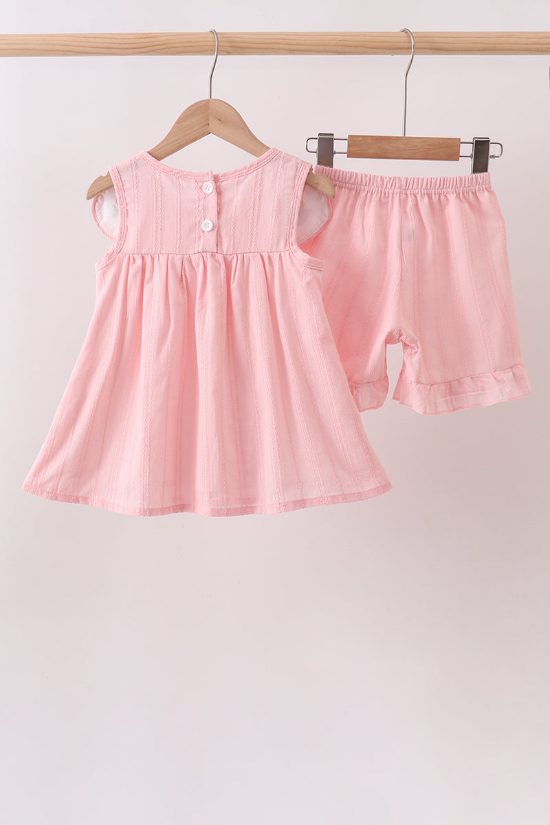 Pink Princess Embroidered Jacquard Set - Aaria Tees Aaria Tees