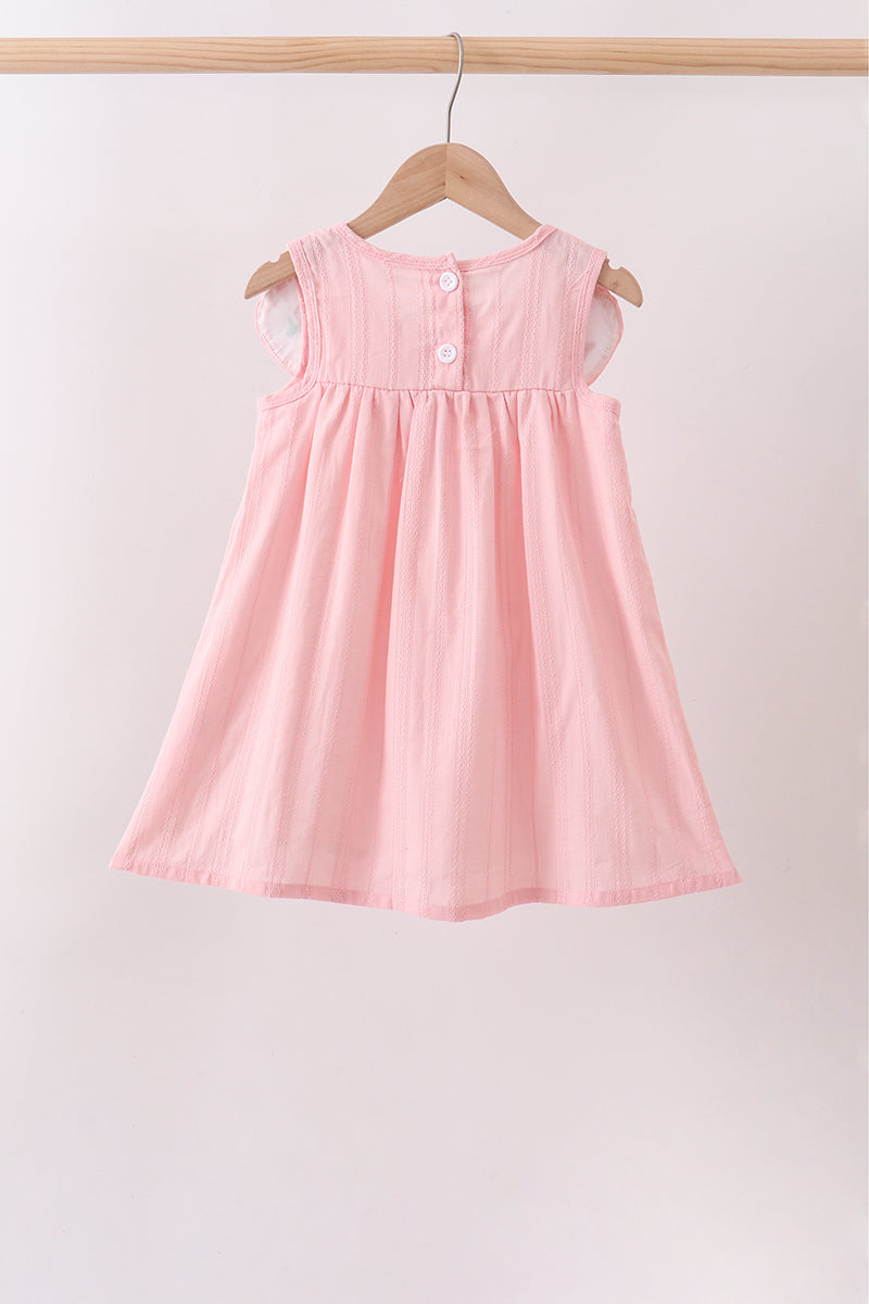 Pink Princess Embroidered Jacquard Dress - Aaria Tees Aaria Tees