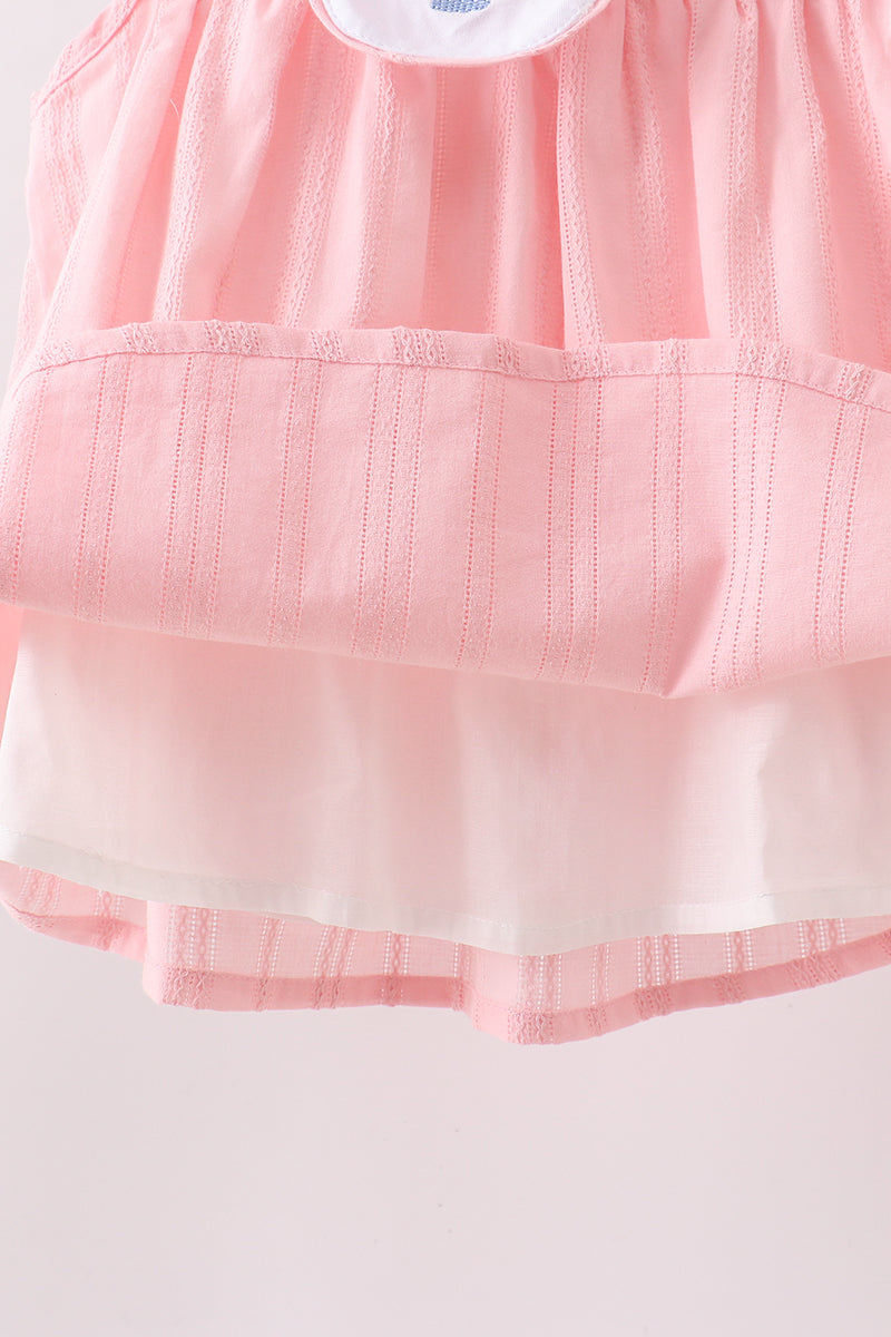 Pink Princess Embroidered Jacquard Dress - Aaria Tees Aaria Tees