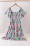 Mint Lilly Smocked Women Dress - Aaria Tees Aaria Tees