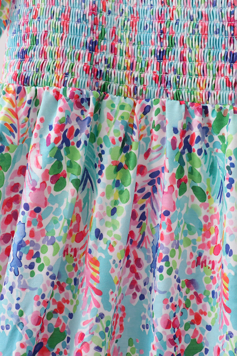 Mint Lilly Smocked Women Dress - Aaria Tees Aaria Tees