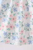 Blue Floral Smocked Dress Aaria Tees