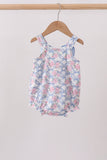 Blue Floral Bow Bubble Aaria Tees