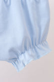 Blue Floral Bow Bloomer Set Aaria Tees