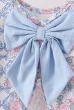 Blue Floral Bow Bloomer Set Aaria Tees