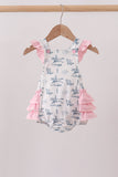 Pink Cowboy Ruffle Bubble Aaria Tees