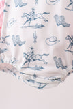 Pink Cowboy Ruffle Bubble Aaria Tees