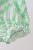 Green Tractor Applique Seersucker Bubble Aaria Tees