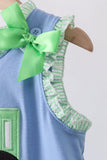 Blue Tractor Applique Seersucker Set Aaria Tees