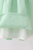 Blue Tractor Applique Seersucker Dress Aaria Tees