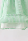 Blue Tractor Applique Seersucker Dress Aaria Tees