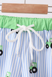 Blue Tractor Stripe UPF Swim Trunks Aaria Tees