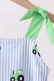 Blue Tractor Stripe UPF Swim One-Piece Aaria Tees