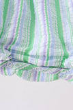 Green Stripe Smocked Bow Seersucker Bubble Aaria Tees
