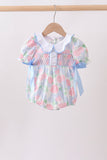 Blue Hydrangea Smocked Pearl Bubble Aaria Tees