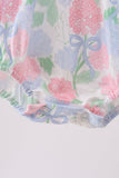 Blue Hydrangea Smocked Pearl Bubble Aaria Tees