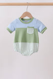 Blue&green Stripe Bubble Aaria Tees