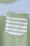 Blue&green Stripe Bubble Aaria Tees
