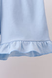Blue Hydrangea Smocked Pearl Set Aaria Tees
