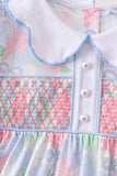 Blue Hydrangea Smocked Pearl Dress Aaria Tees
