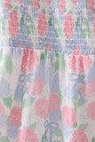 Blue Hydrangea Smocked Women Dress Aaria Tees