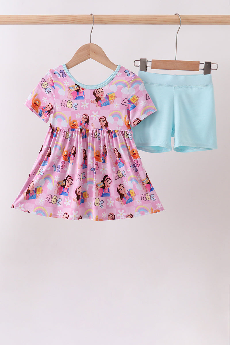 Pink Character Bamboo Set - Aaria Tees Aaria Tees