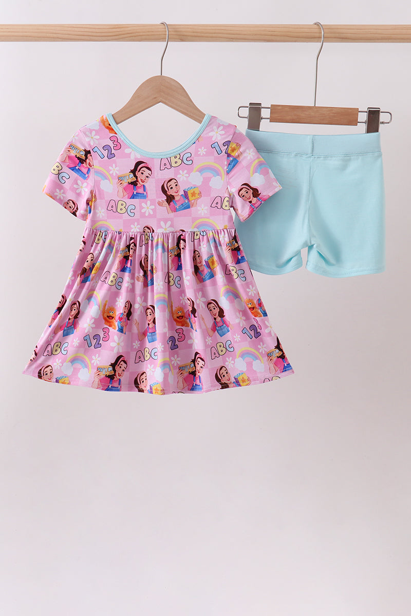 Pink Character Bamboo Set - Aaria Tees Aaria Tees