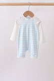 Blue Plaid UPF Swim One-Piece Aaria Tees