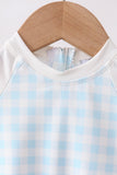 Blue Plaid UPF Swim One-Piece Aaria Tees