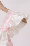 Pink Plaid Bow UPF Swim One-Piece Aaria Tees