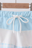 Blue Plaid UPF Swim Trunks Aaria Tees