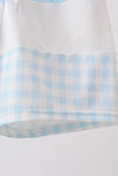 Blue Plaid UPF Swim Trunks Aaria Tees