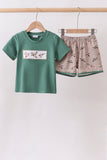 Green Mallard Embroidered Set Aaria Tees
