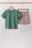 Green Mallard Embroidered Set Aaria Tees