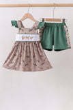 Green Mallard Embroidered Set Aaria Tees