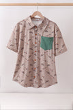 Green Mallard Dad Button Down Shirt Aaria Tees