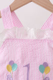 Pink Birthday Balloon Seersucker Bubble Aaria Tees