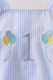 Blue Birthday Balloon Seersucker Bubble Aaria Tees