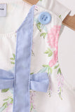 Blue Hydrangea Bow Bubble Aaria Tees