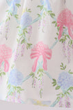 Blue Hydrangea Ruffle Bow Set Aaria Tees